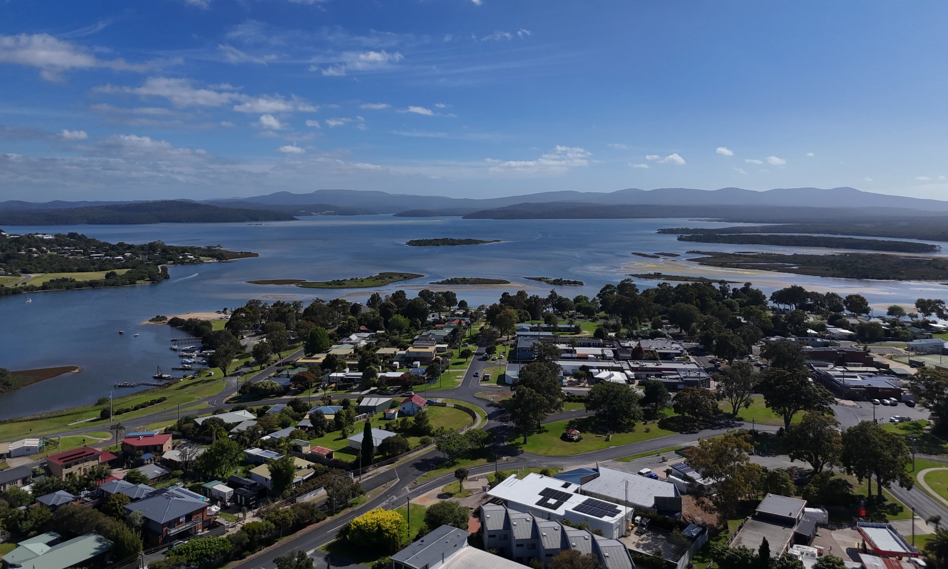 Aerial map of Mallacoota town centre